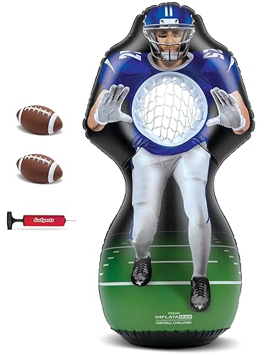 GoSports Football Toss Game for Kids - 4 ft Inflatable