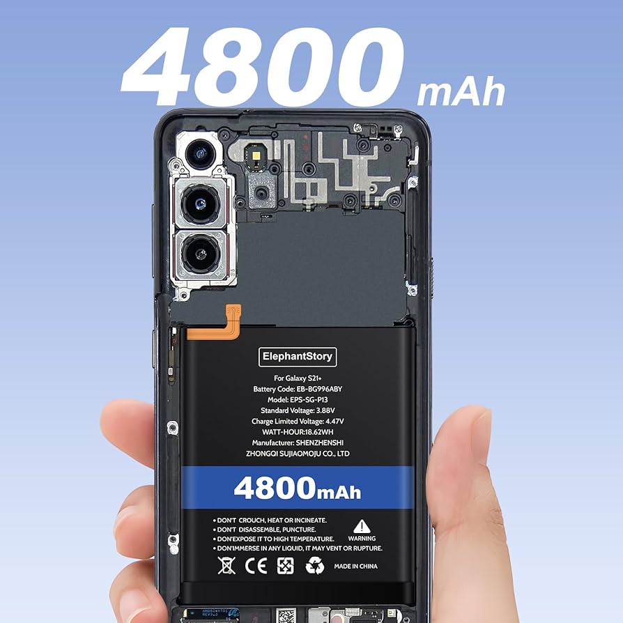 Amazon.com: ElephantStory Battery for Galaxy S21 Plus, 4800 mAh