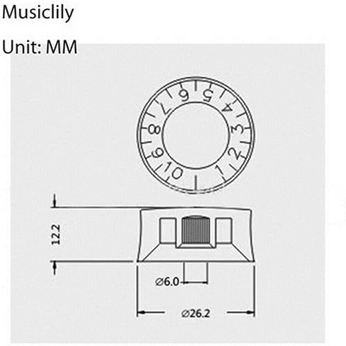 Miniatura 5 de Perillas de volumen para Gibson Les Paul, 4 unidades, color negro