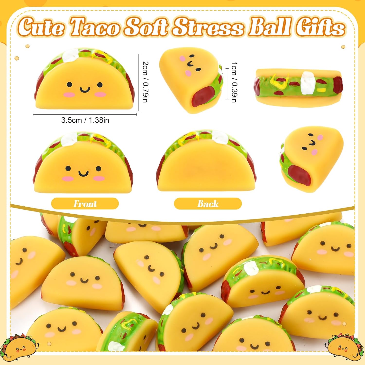 Thenshop 20 Pcs Taco Ball Motivational Gifts for Coworkers image 2