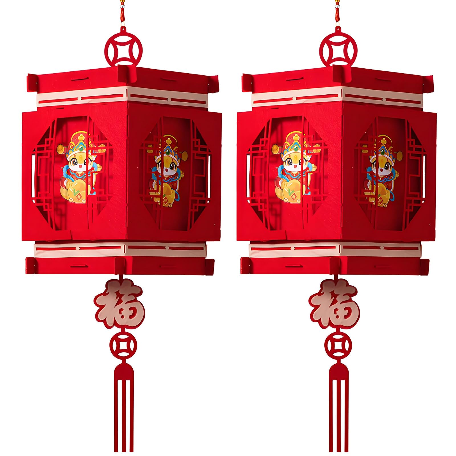 SBZIOJHDR Chinese-style lanterns, Chinese Snake Year Lanterns, Exquisite Hanging Lucky Lantern, Party Decorations(A)