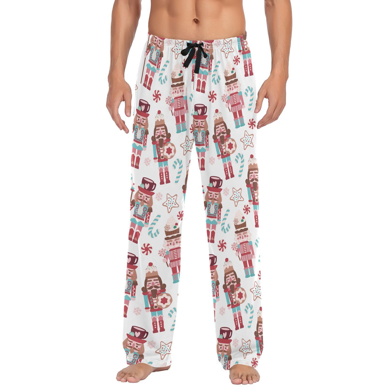 Kwqdozf Men's Multi- Xmas Nutcracker Pjs Pajama Pants Separate Bottoms Long Sleep Pants Lounge Pants With Pockets