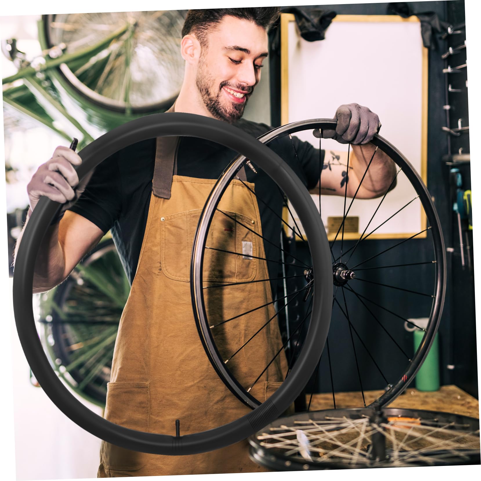 2 Cámaras de Bicicleta de 26 Pulgadas para Montaña Válvula, Caucho Butílico Resistente y Ahorro de Espacio, Adecuado para Reemplazo de Neumáticos Interiores
