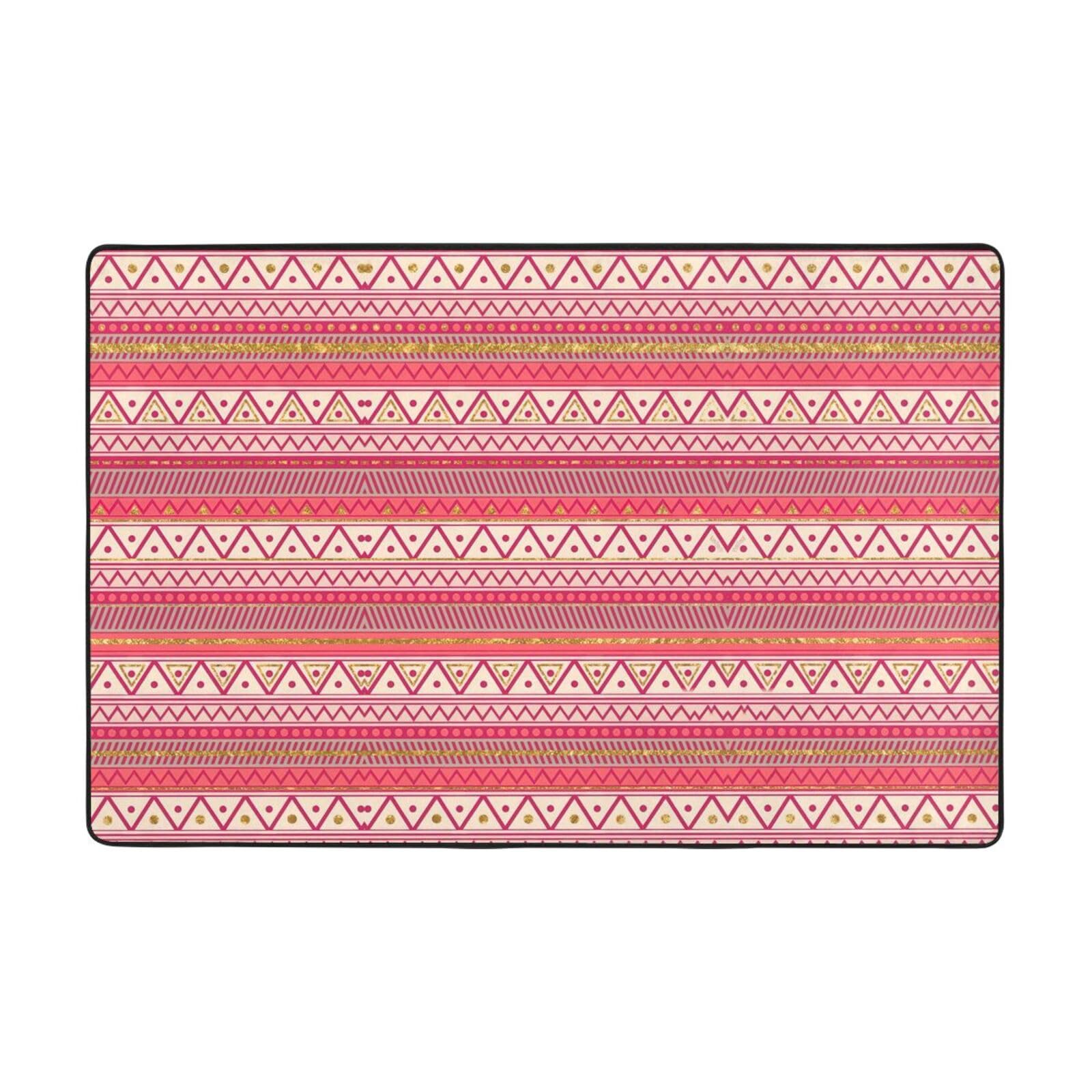 Tapis de sol à motif africain rose : l'élégance d'un paillasson lavable haut de gamme