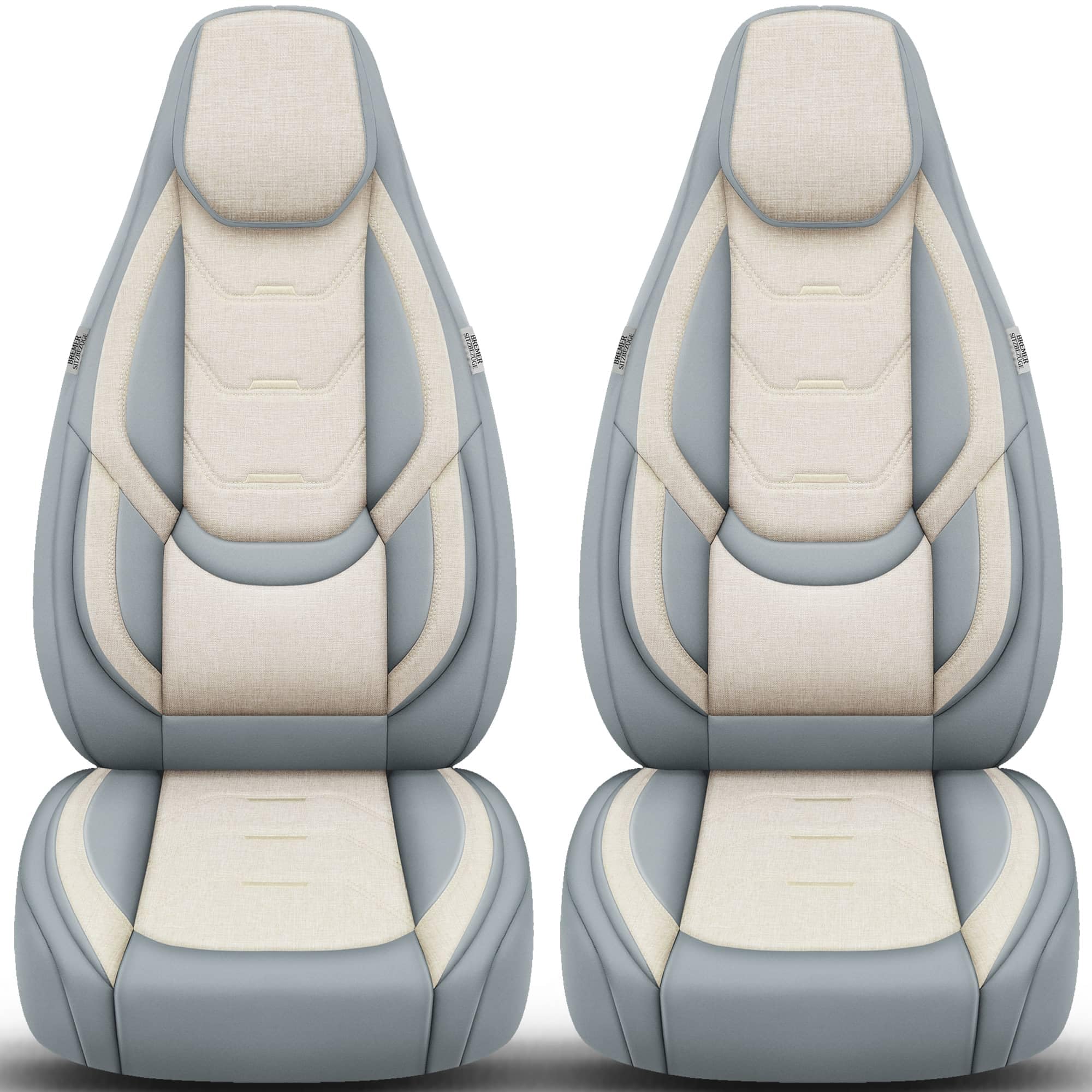 BREMER Sitzbezüge Sitzbezug-Set für Fiat Ducato Jumper Boxer (H3) – Grau/Beige
