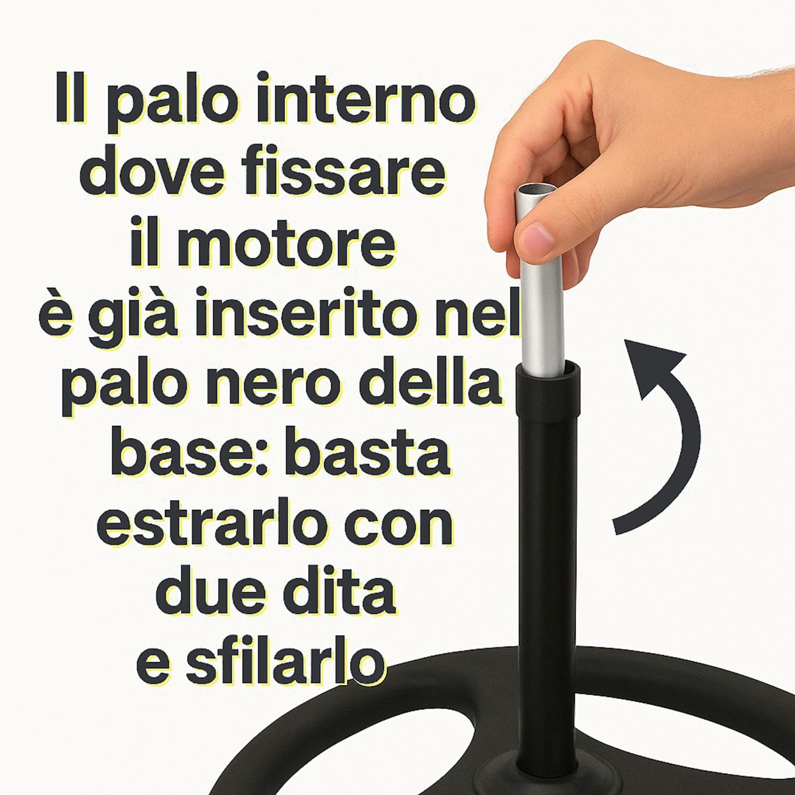 MAKA Ventilatore a Piantana Potente, Ventilatore Metallo 5 Pale, 75W, Basso Consumo, Oscillazione Orizzontale, Ventilatore da Terra Industriale Diametro 50cm, Regolabile Altezza Max 130 cm 3 Velocità