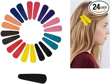 DEXO Tic Tac Hair Clips for Girls And Woman Set of 24 Pcs Metal Fancy Clip for Hair Styling kids Girls, Pack of 1, Colorful Clip M-002)