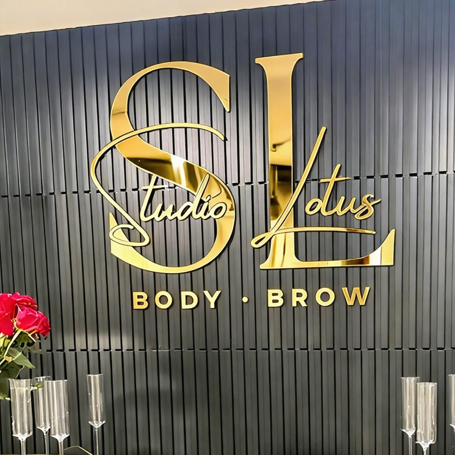 Personalisiertes 3D Acryl Business Logo Schild – Firmenlogo-Laserdekoration aus Acryl–Individuelles lasergeschnittenes Wandschild Schönheitssalon–Geeignet für Büros, Zahnarzt-Schild Café und Geschäfte