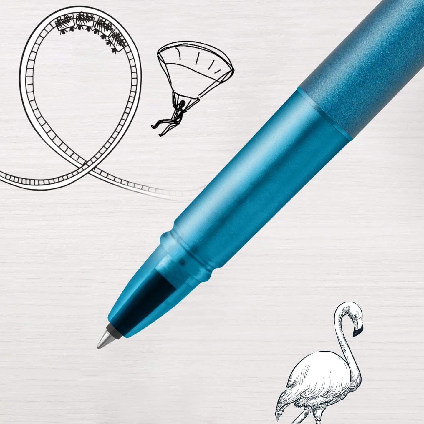 PARKER 2159781Z Ballpoint Pen, Vector XL, Metallic Teal CT Medium Point, Water-based, Gift Boxed, Authentic Imported