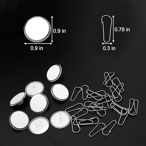 Miniatura 2 de Paquete de 100 ganchos de techo autoadhesivos, colgador de pared de plástico transparente para decoración