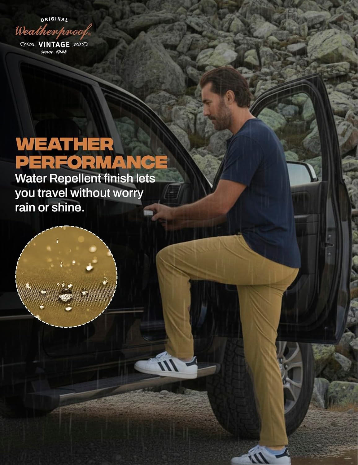 Weatherproof Vintage Men's Hiking Pants - Casual Chino | Straight Slim Fit, Quick Dry, Stretch Travel Pants for Men - Image 7