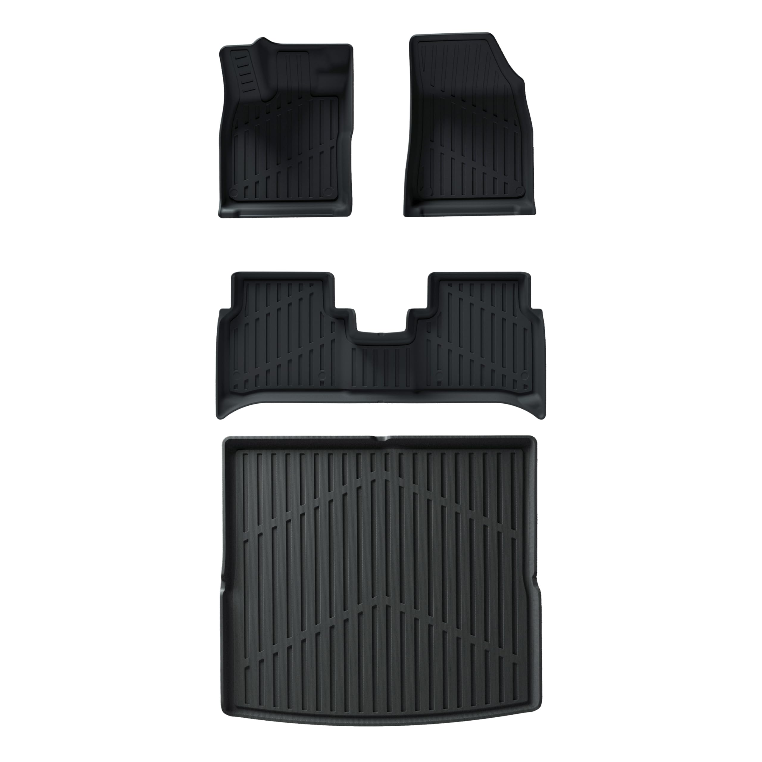 WENNEBIRD All Weather Floor Mats & Cargo Liner for 2022-2024 Audi Q4 e-tron/Audi Q4 Sportback e-tron, Platinum TPE Anti-Slip Waterproof Liners, Car Interior Accessories - 4pc