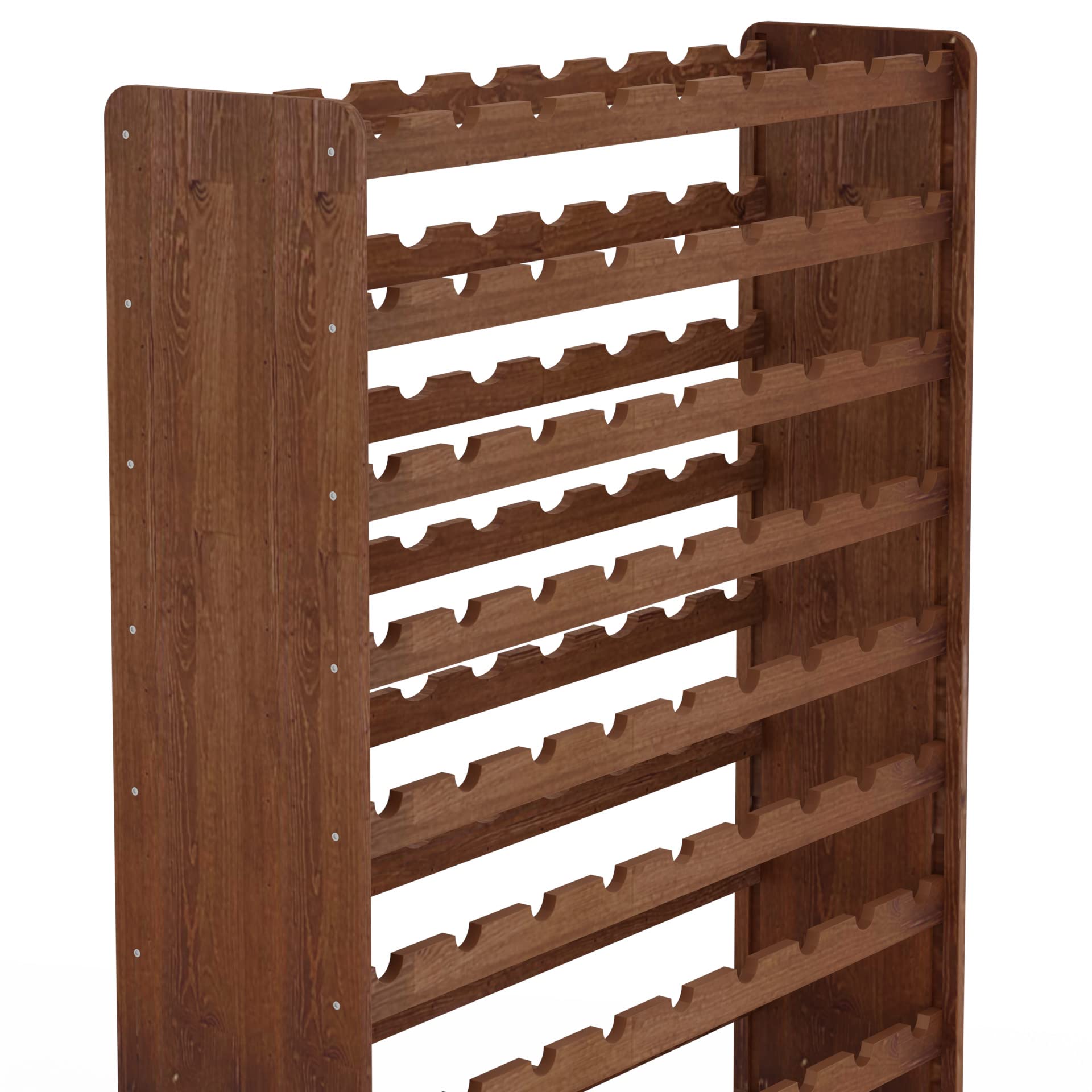 Lenmar Série RW Casier à vin en bois pour bouteilles, anthracite, marron, naturel, RW-3, 13-15 couchés, pour 91-135 bouteilles, vin, casier à bouteilles (marron, RW-3-135, 198 x 92 x 26,5, pour 135
