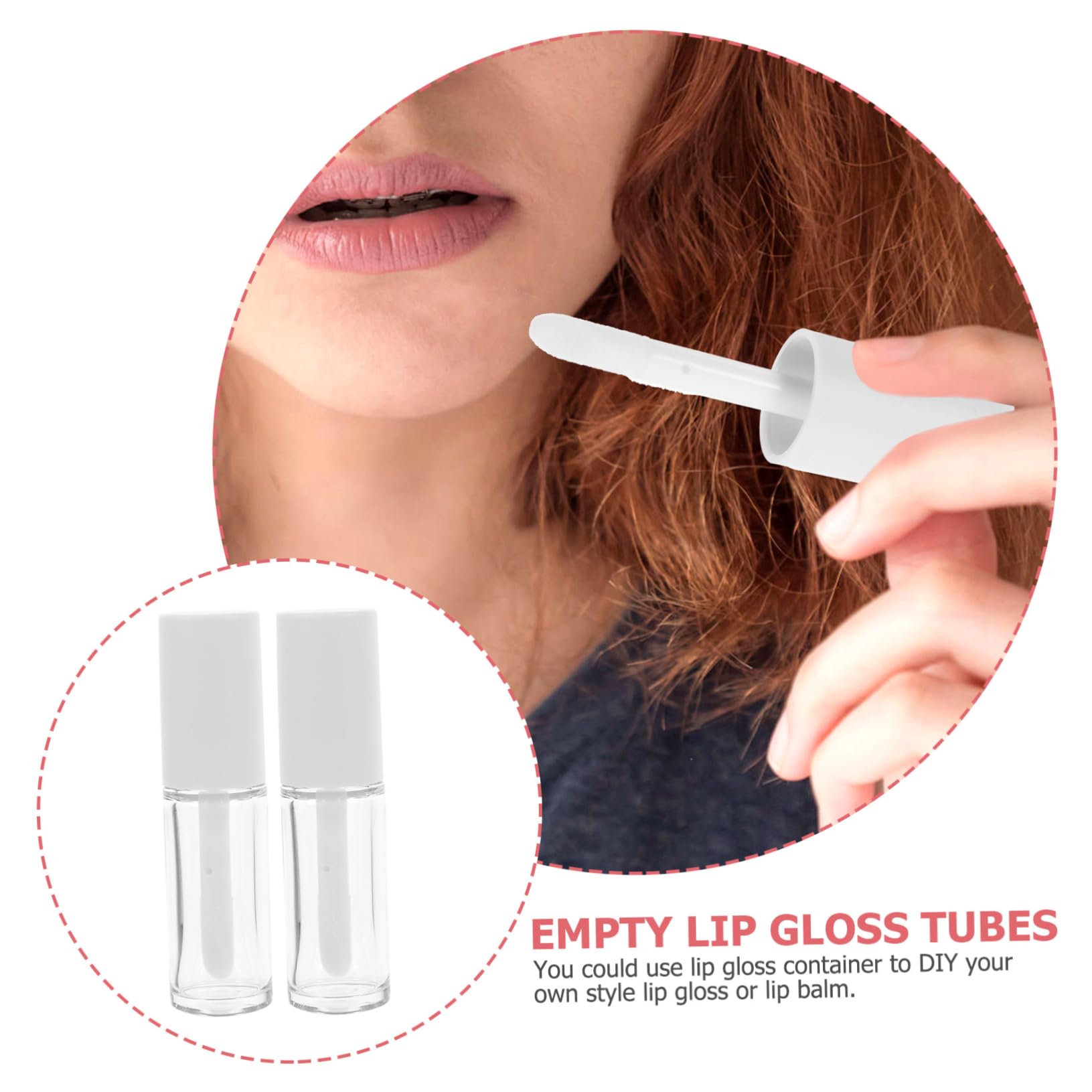 Nachfüllbare Lipgloss Behälter 10ml Petg 15 Stück mit Applikator für Frauen