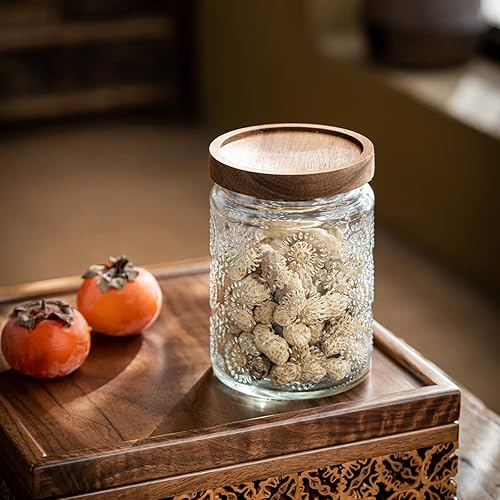 Miniatura 4 de HolaJia Tarro de vidrio con tapa, recipientes de almacenamiento de vidrio de 24 onzas, tarros de alta calidad con tapas herméticas para café, arroz,