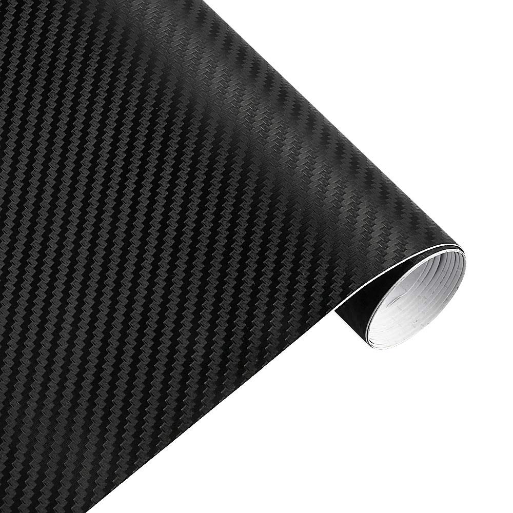 Carbon Fiber Vinyl Self Adhesive Film 3D Wrap Black 2-5m x 50cm For Cars Motorcycles(5m x 50cm)