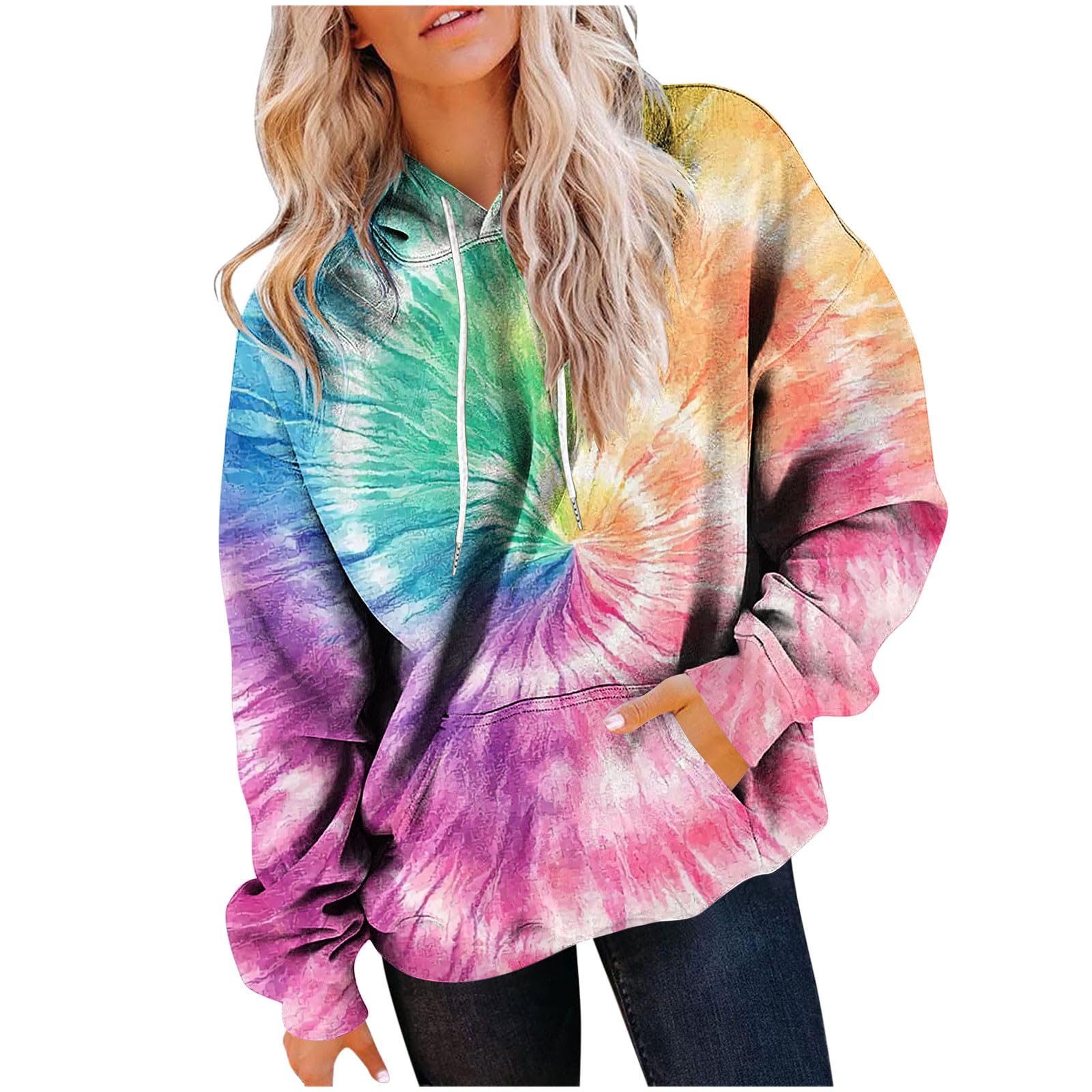 Sweat a Capuche Femme Zippé Sweats Chic Sweat-Shirt avec Poches Outerwear Léger Streetwear Classique aux Couleurs Assorties Veste à Manches Longues Haut Couleur Unie Quotidien Automne Vêtements