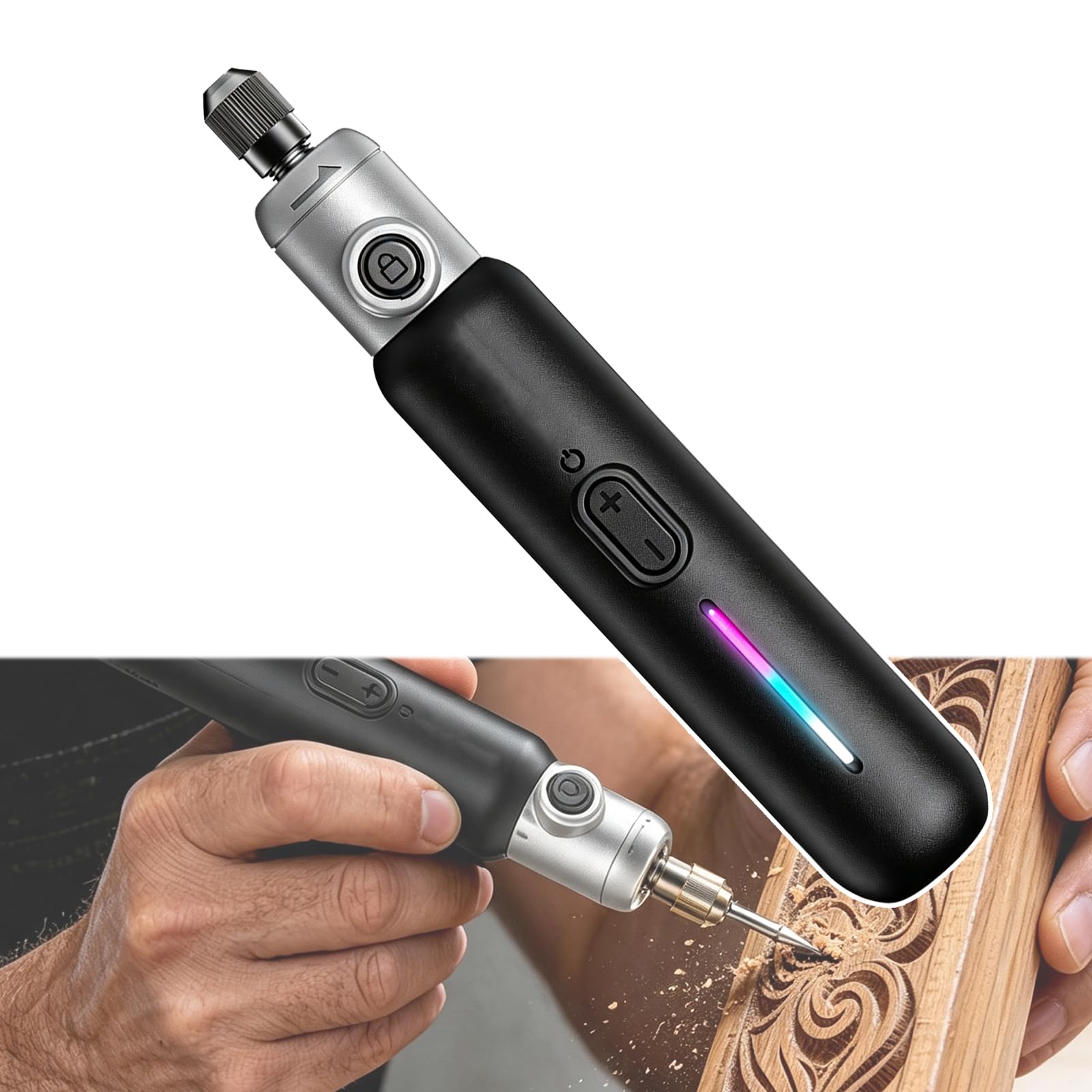 Mini Smerigliatrice Elettrica con Indicatore LED Multicolore
