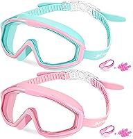 Vista 1 de Freela Gafas de natación transparentes para niños de 3 a 15 años, antiniebla, sin fugas, para piscina, playa, natación