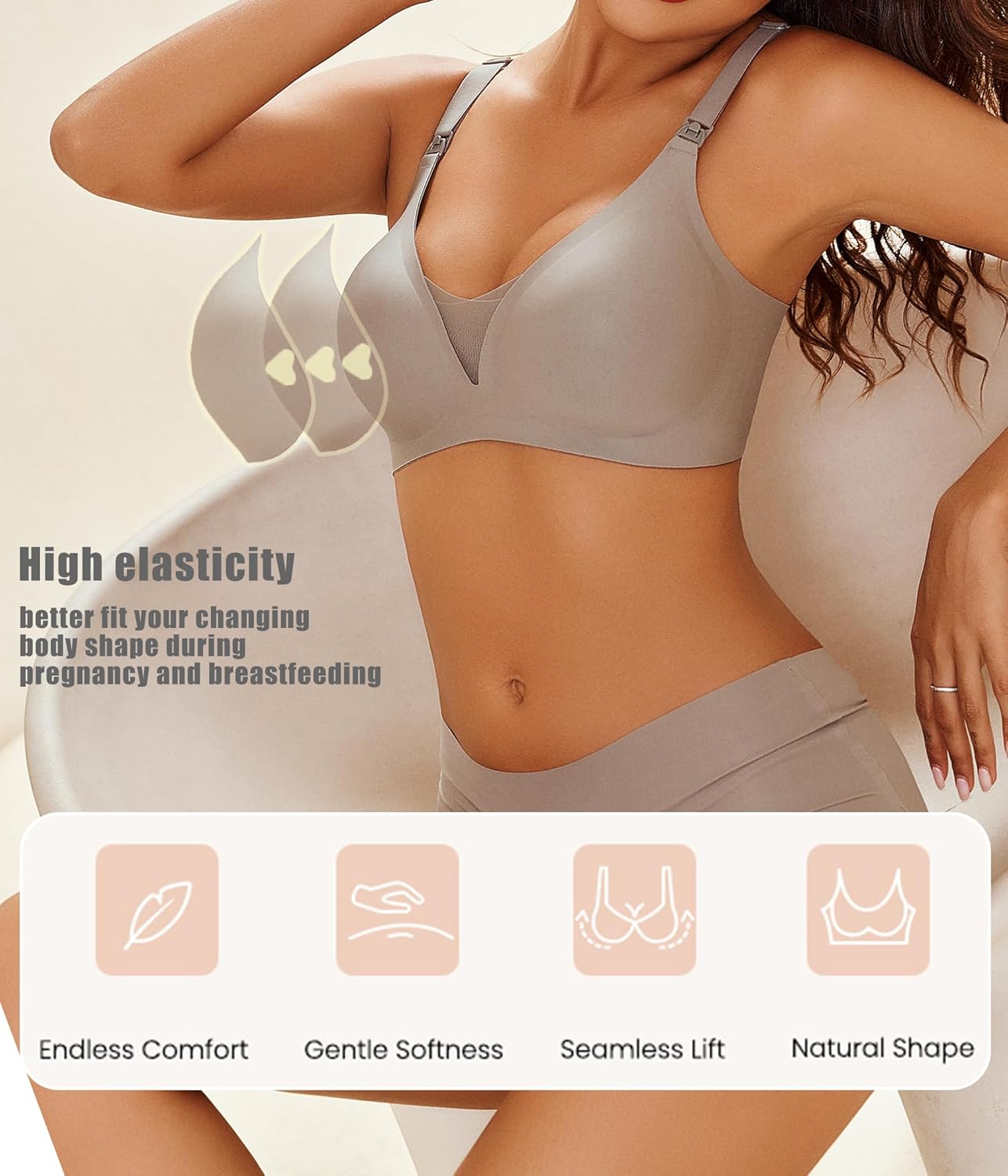 Avidlove Nursing Bras for Breastfeeding Seamless Ultra Comfort Pregnancy Maternity Wireless Bralette - Image 2