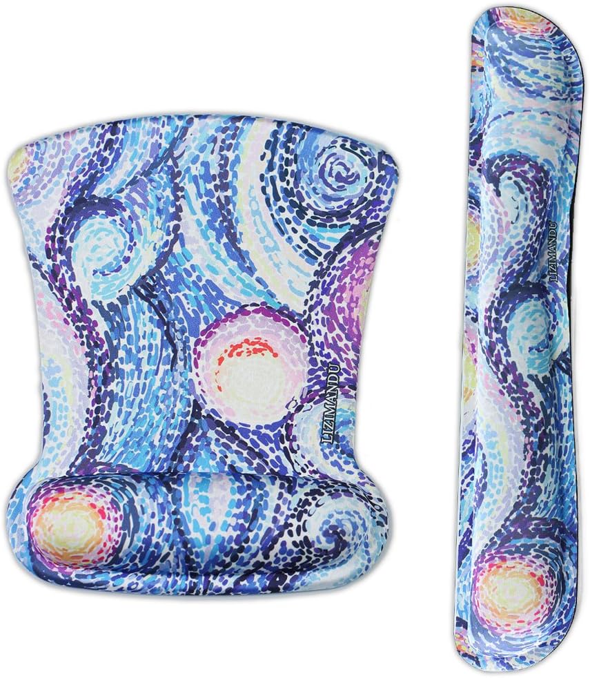 Keyboard Wrist Rest Pad and Mouse Wrist Rest Support Mouse Pad - Durable & Comfortable & Lightweight for Easy Typing & Pain Relief-Ergonomic Support(Vangof Pic)