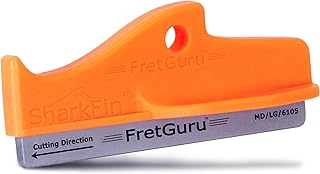 FretGuru SharkFin Guitar Fret Crowning File | Professional Luthier Fret File | Top-Down Ergonomic Control | D.I.A. Geometry | Razor-Thin Crowns for Guitar & Bass Frets | MD/LG/XL