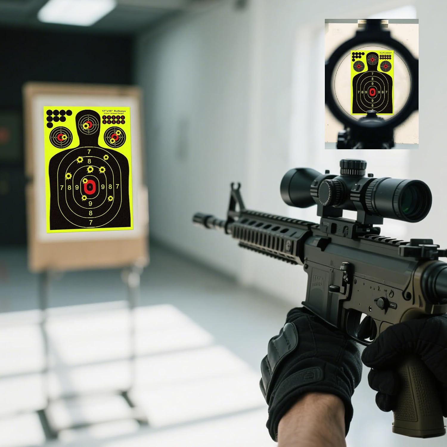 Splatter Shooting Targets Self Adhesive Reactive Target Stickers Roll for BB Gun Pellet Gun Airsoft Rifle Indoor Outdoor Shooting Range Practice