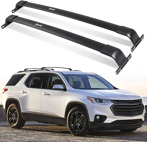 Barras transversales de techo de 220 libras para Chevrolet Traverse 2018 2019 2020 2021, barras transversales negras