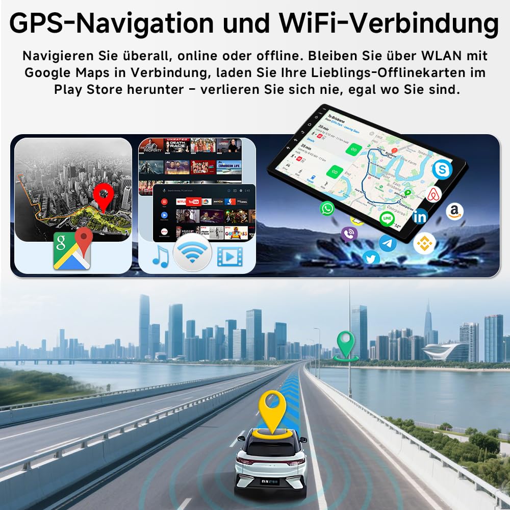 Autoradio 10.1 pollici per Mercedes Benz Sprinter W907 2019‑2023 | Android 15, 4+64GB, Stereo Touchscreen, Wireless CarPlay Android Auto, Bluetooth 5.4, GPS Navigatore, WiFi 6.0, USB, DSP