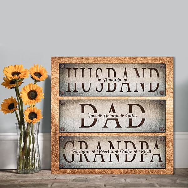 Husband dad grandpa wooden sign customized wood sign gifts for husband grandpa grandpa frame sign birthday grandpa gift fathers day sign christmas decor gift25  urban country home decor