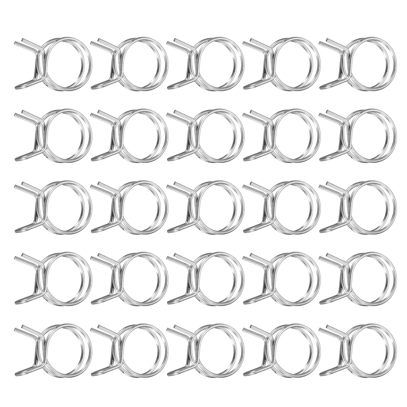 Abrazaderas de manguera de resorte de 20 mm uxcell en acero inoxidable para tubos, 25 unidades 1