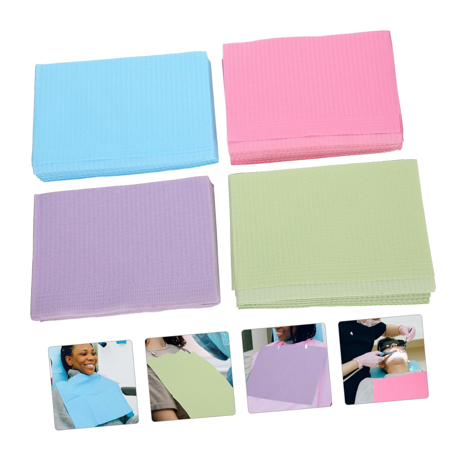 Ciieeo 40pcs Disposable Oral Bibs Skin-Friendly Convenient for and Beauty Treatments Single Use Patient Towels