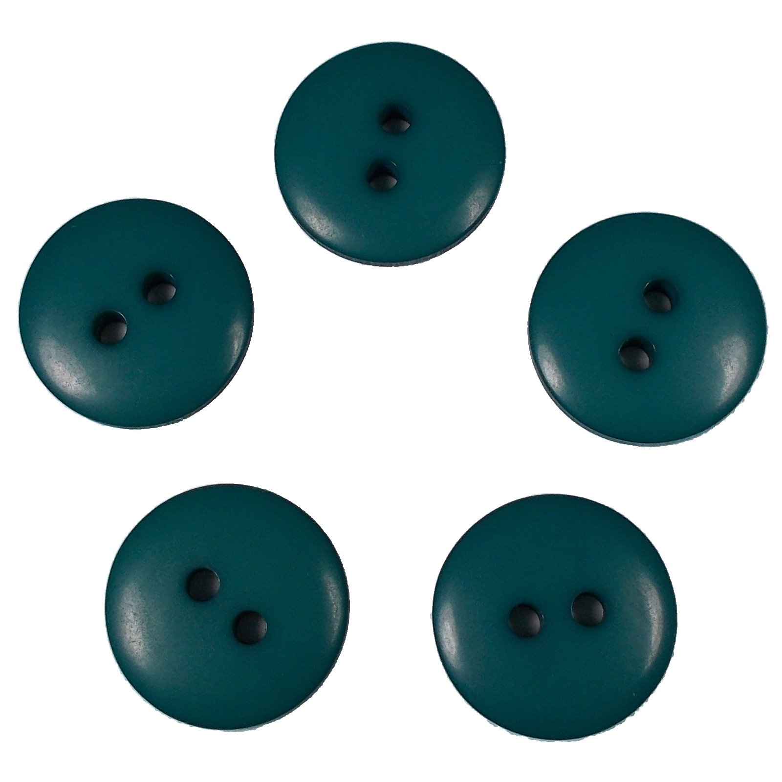 Push The Button Blue Green Smartie Buttons Polyester Round 2 Hole Pack Of 5 (18Mm, )