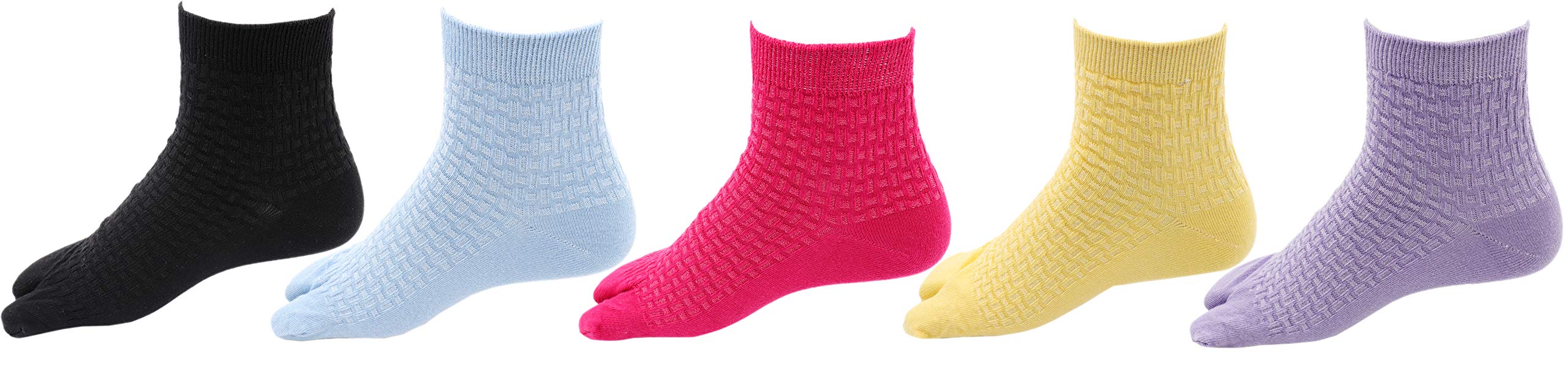 RC. ROYAL CLASS Women's Multicolored Cotton Double Knit Ankle Thumb Socks(Pack of 5 Pairs)