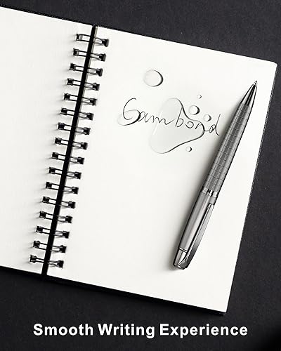 Vista 2 de Cambond Bolígrafos negros Bolígrafos a granel de metal para regalo diario, hombres de negocios, asistentes de vuelo de policía, punta media