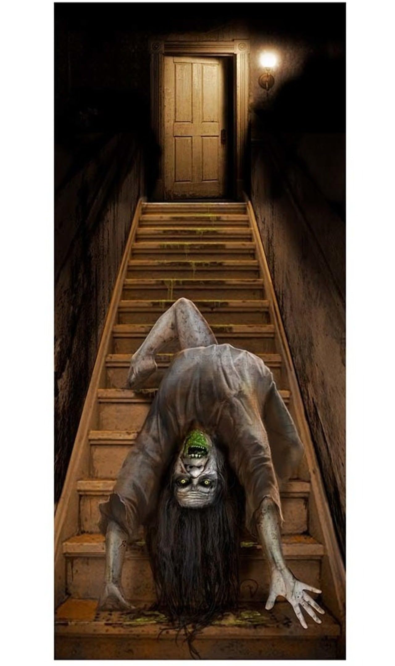 FIESTAS GUIRCA | Fabric Door and Staircase Decoration (31.5 x 70.9 in) - Ideal for Halloween Parties and Police Celebrations - Wall, Door, and Window Decoration - Multicoloured
