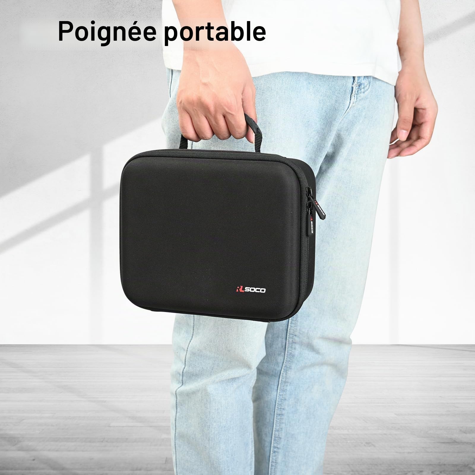 RLSOCO Étui Compatible avec Shure MV7X XLR/MV7+/MV7/MV7i Podcast Microphone & avec SM7B/SM7dB/MV6 Microphone Dynamique (Étui Uniquement) - Noir