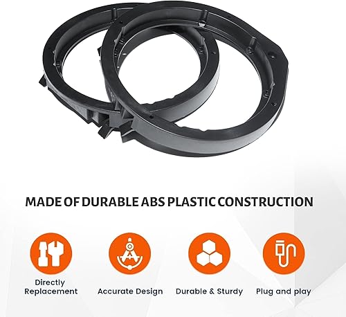 Miniatura 3 de NuIth Soporte adaptador de altavoz de coche de 6.5 pulgadas con kit de arnés de cableado seleccionado para Honda Civic/Accord/CR-V/Acura 2006-2013