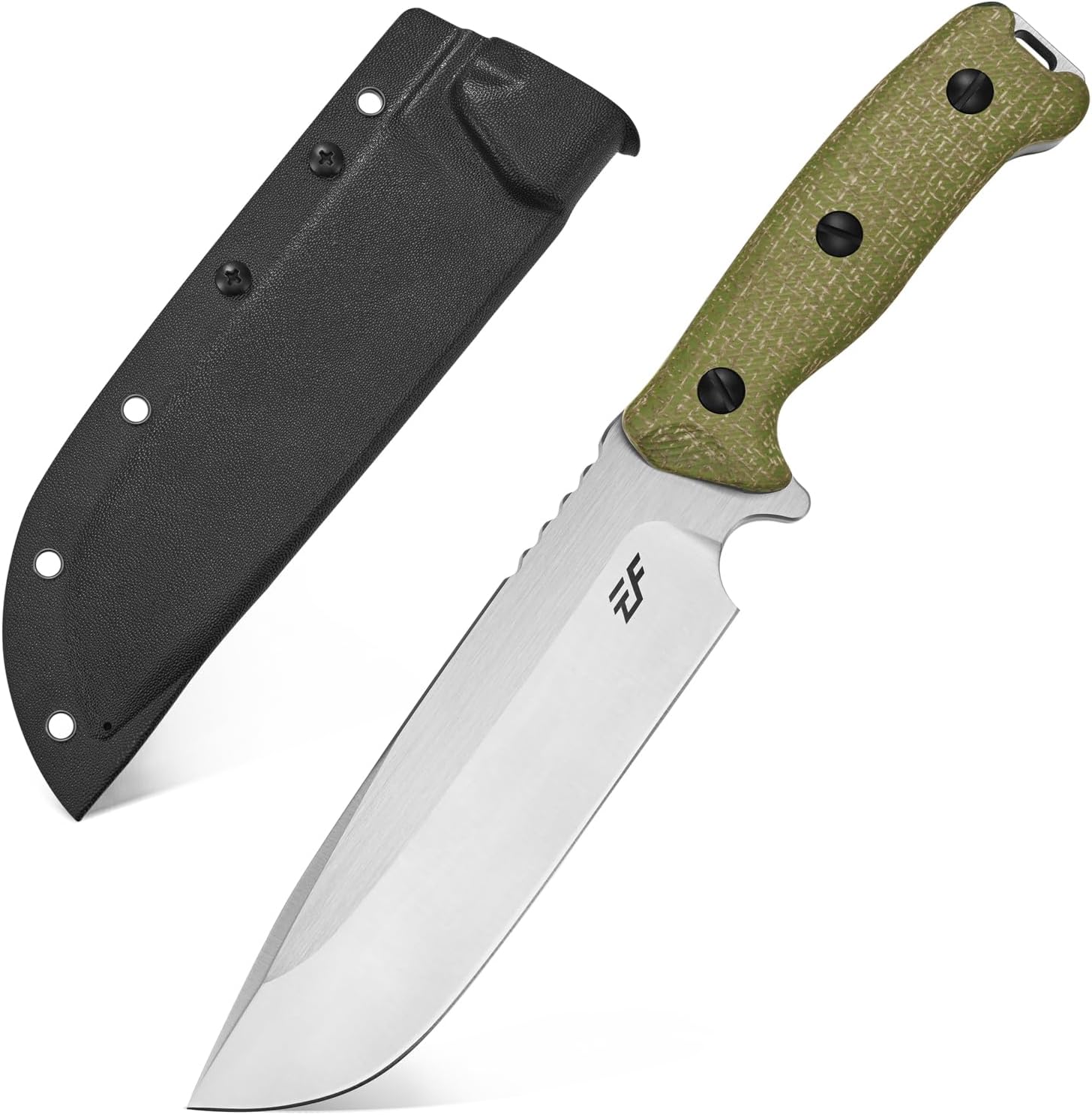 EF143 Fixed Blade Knife AUS-10 Steel Blade Micarta Handle Full Tang EDC Tool Straight Knife for Working Camping Hunting