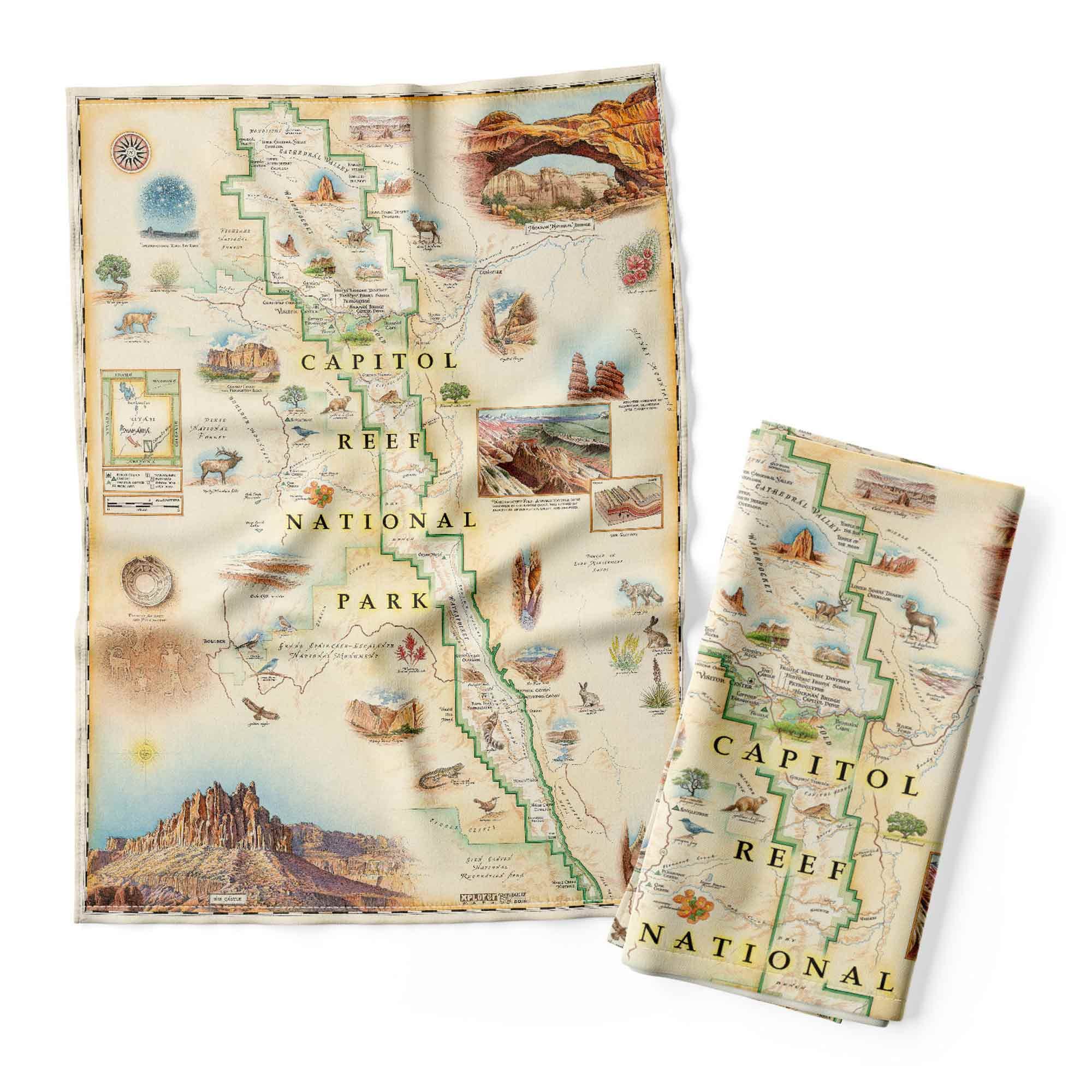 Paño de cocina de saco de harina de Capitol Reef, el regalo ideal para viajeros