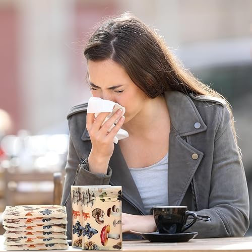 Miniatura 55 de Geyee Paquete de 50 paquetes de pañuelos faciales de viaje, pañuelos desechables de bolsillo para invitados de boda, viajes, bolsa escolar