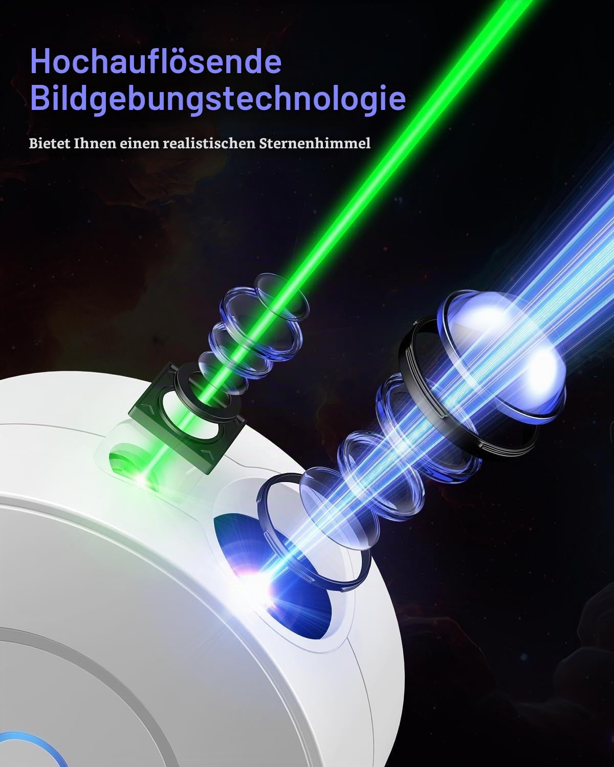 The Three Musketeers LED Sternenhimmel Projektor, WiFi Projektor Galaxy Sternenlicht Kinder mit Sprachsteuerung von Alexa/Smart Life App, für Kinder/Schlafzimmer/Party