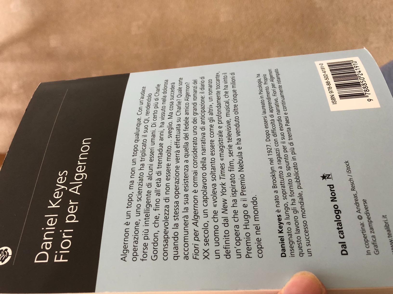 Fiori Per Algernon Racconto Breve Pdf