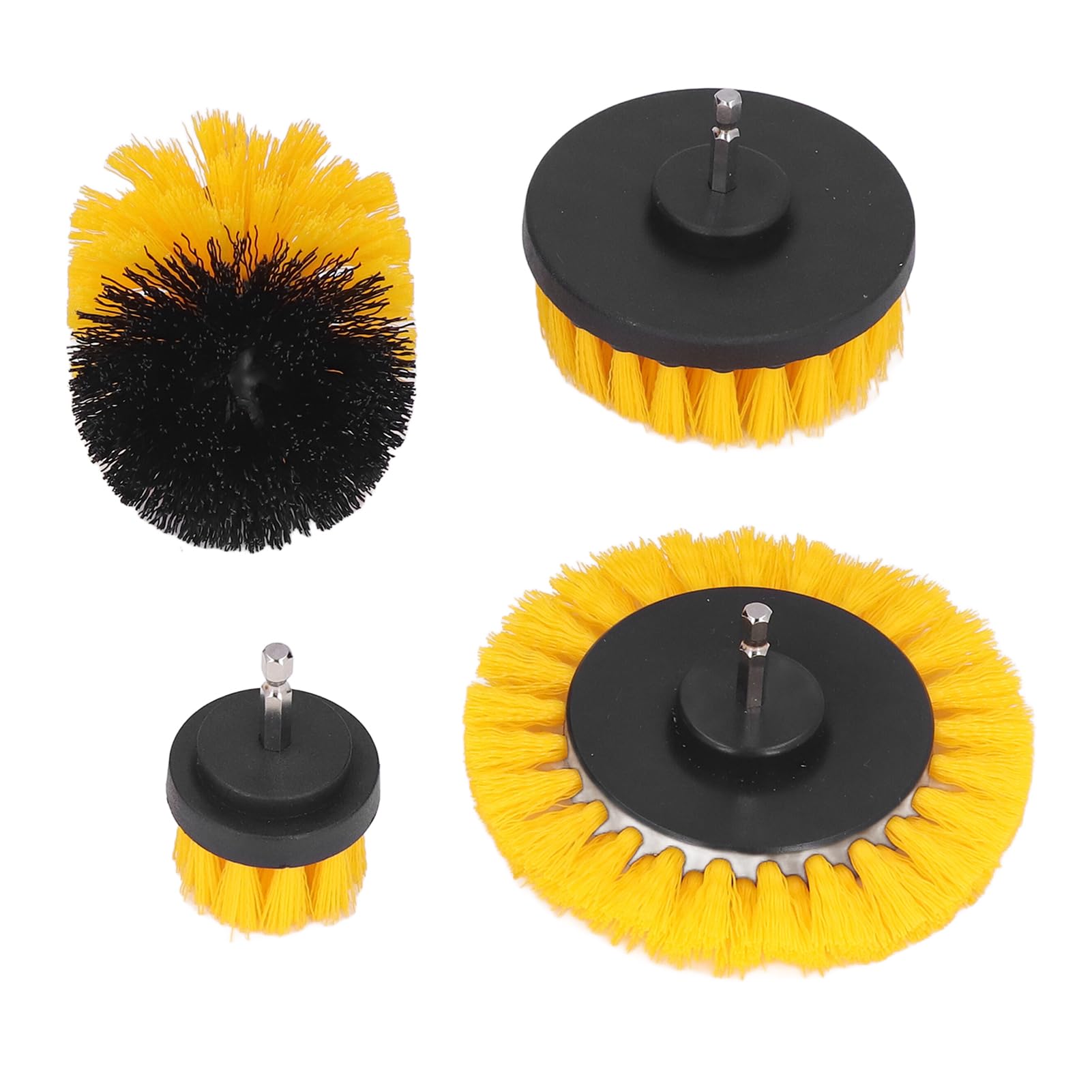 4Pcs Drill Brush Power Scrubber, Brush Cleaning Kit Drill Brush Brush Cleaning Kit Cleaning Brush Attachment 1/4in Hex Shank PP Cleaning Tool for Bathtub Sink