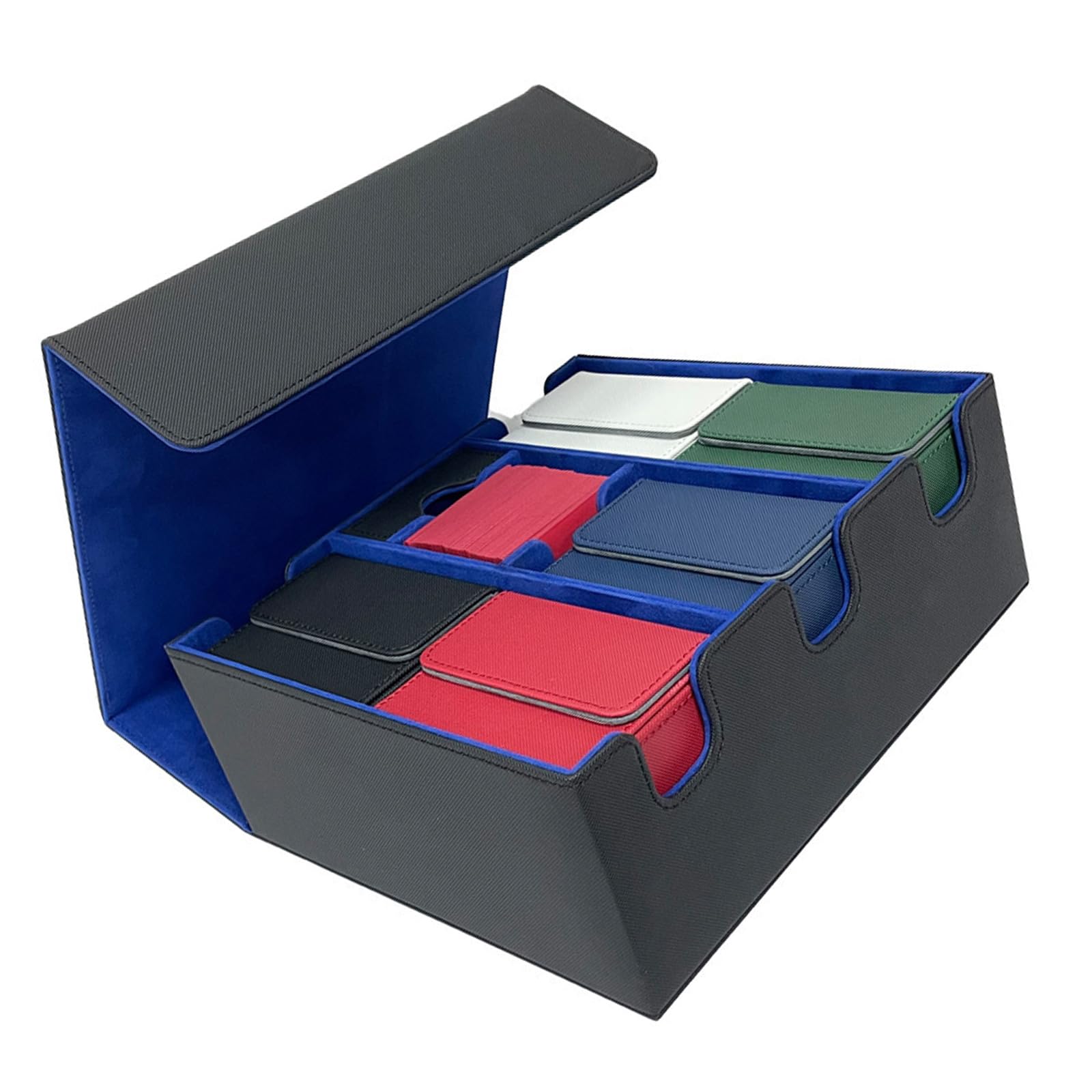 Hsioluted A Pu Card Box For Trading Card Games Sets Offering Spacious 6 Compartments Trading Storage Case