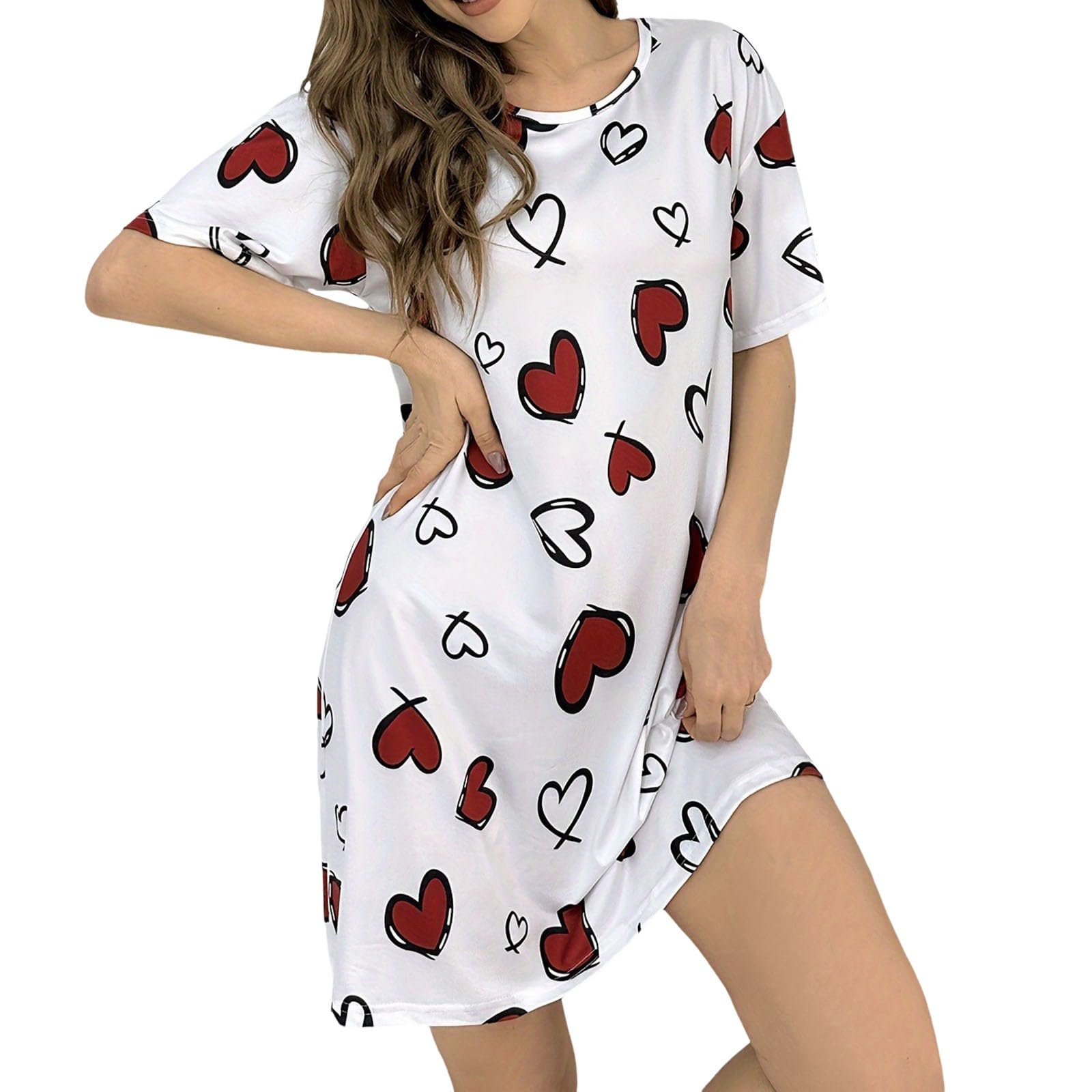 Ensemble Pyjama 2 Pièces Fille Saint-Valentin - Chemise Manches Longues Et Pantalon Cœur Rouge 5-6 Ans