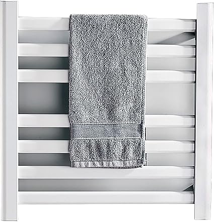Hengqiyuan Cuarto De Baño Radiador Eléctrico, 505 X 505 mm Radiador Toallero Electrico,con Cable Y Conector,Blanco