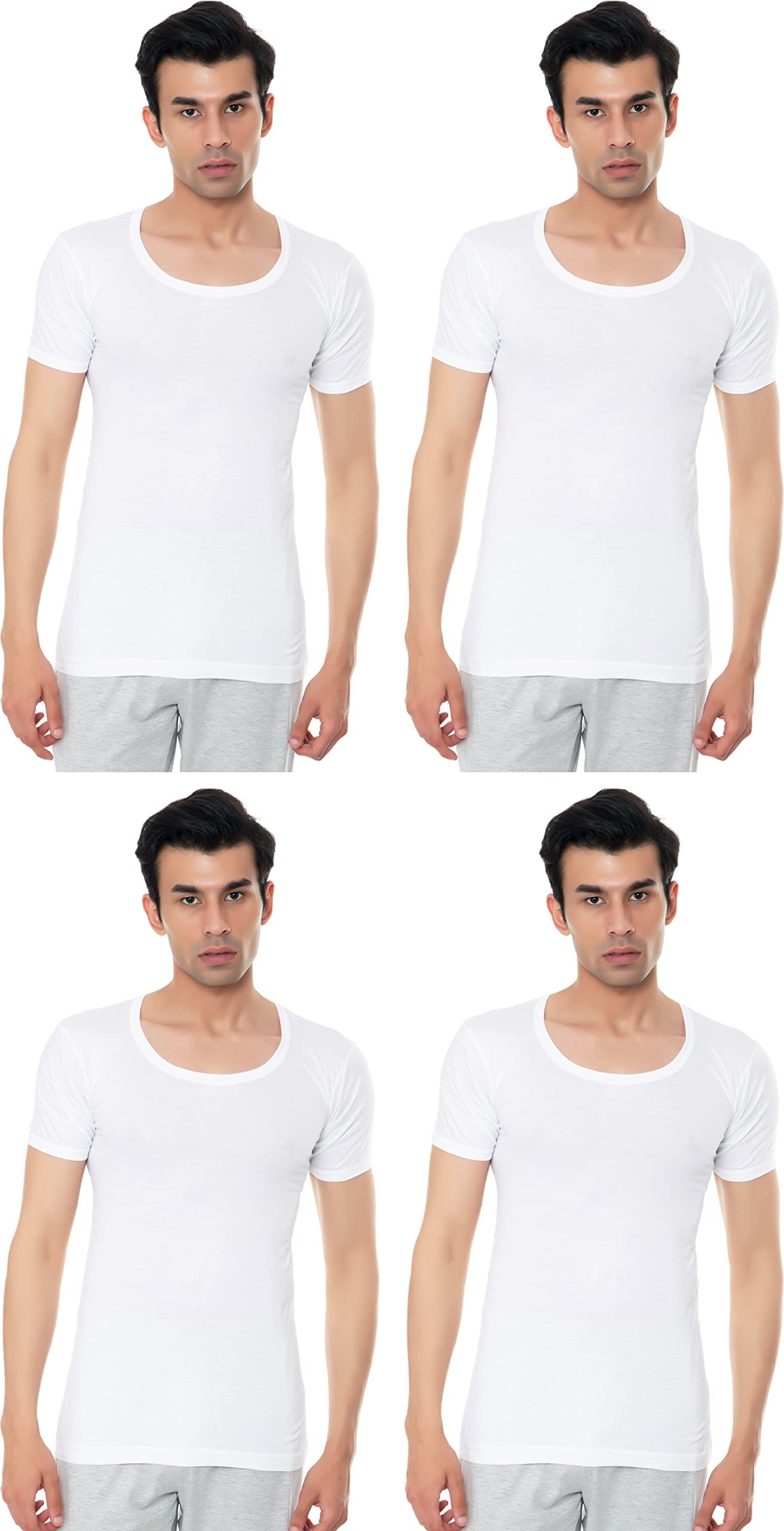 VIP Bonus Men's Half Sleeves Cotton Regular Fit Vest