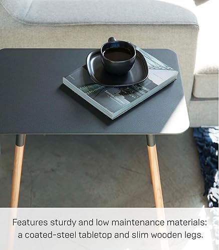 Miniatura 6 de YAMAZAKI home Mesa auxiliar rectangular lisa color negro