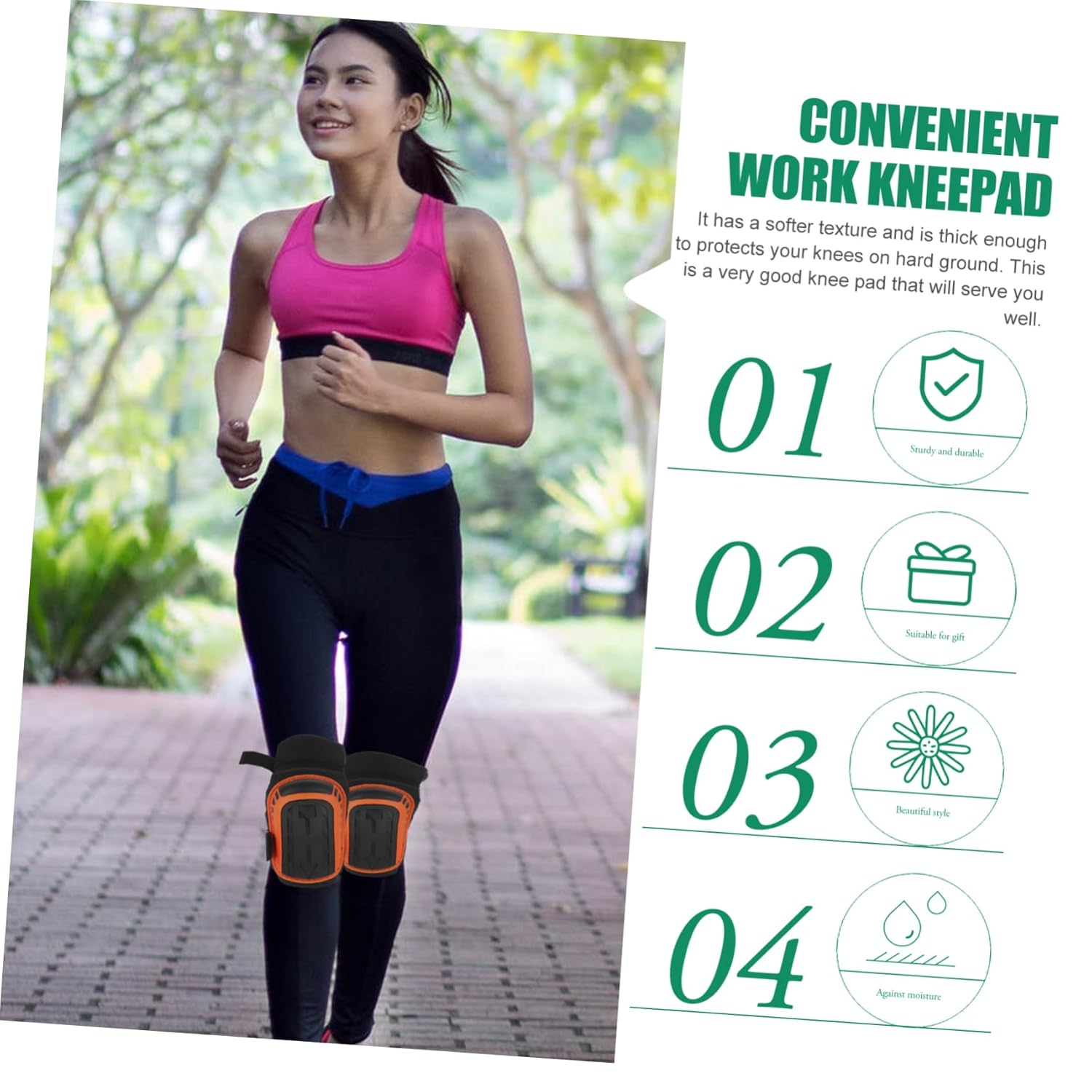 1pair Comfortable Non- Work Knee Pads Gel Cushion for Gardening Painting and Vehicle Maintenance Material for and Support